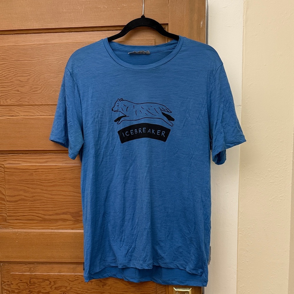 Icebreaker Blue Short Sleeve Tee Vibrant Casual Wear